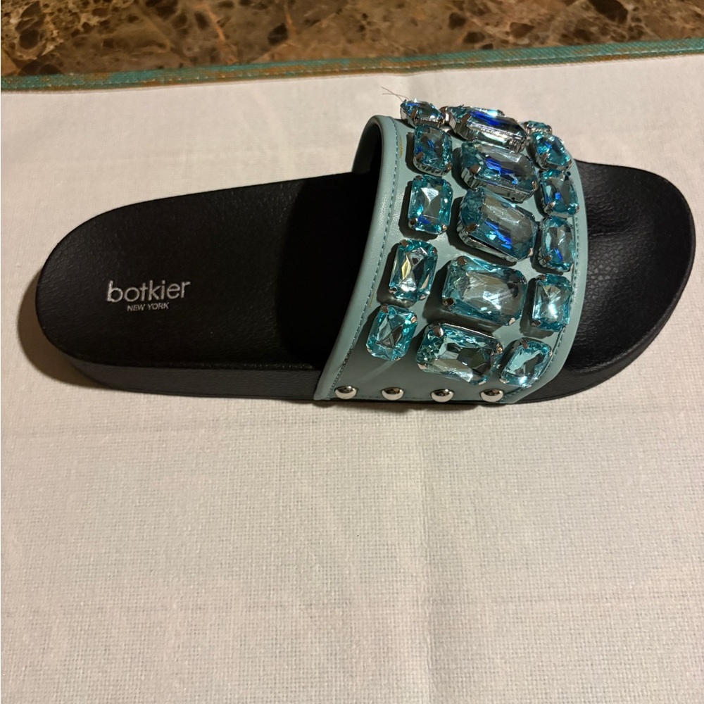 Botkier Aqua Jeweled Slide Sandals - Women's size 8 - Picture 7 of 12